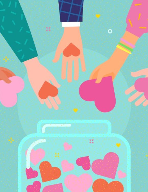 Concept of charity and donation. Give and share your love to people. Concept of charity and donation. Give and share your love to people.